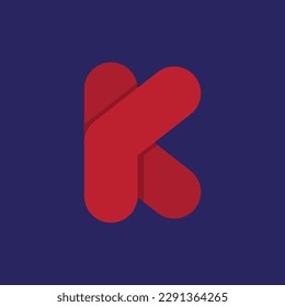 letter k vector logo design, simple and minimalism concept, template logo