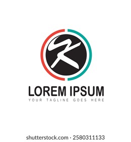 letter k vector logo design