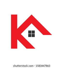 letter K vector logo. home vector logo.