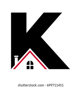 letter K vector logo. home vector logo.