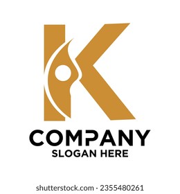 letter K. vector logo monogram alphabet minimalist design