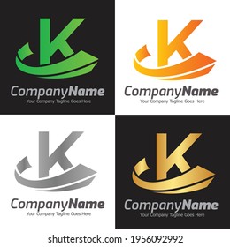 Letter K vector logo template, Colorful Letter K logo, Financial Company Logo, Financial Institute Advisors Logo Design Template Vector Icon