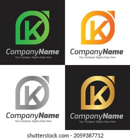 Letter K vector logo template, Colorful Letter K logo, Financial Company Logo, Financial Institute Advisors Logo Design Template Vector Icon