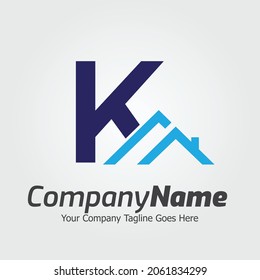 Letter K vector logo template, Colorful Letter K logo, Real Estate, Building and Construction Logo Design Template Vector Icon