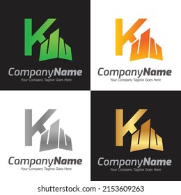 Letter K vector logo template, Colorful Letter K logo, Real Estate, Building and Construction Logo Design Template Vector Icon