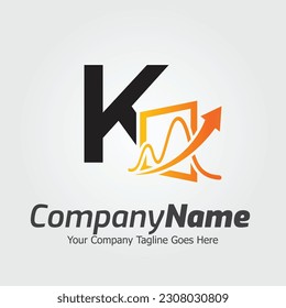 Letter K vector logo template, Colorful Letter K logo, Financial Company Logo, Financial Institute Advisors Logo Design Template Vector Icon