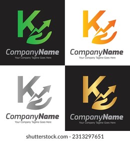 Letter K vector logo template, Colorful Letter K logo, Financial Company Logo, Financial Institute Advisors Logo Design Template Vector Icon
