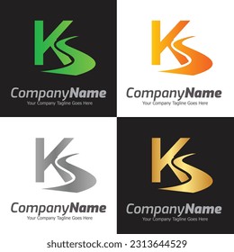 Letter K vector logo template, Colorful Letter K logo, Road highway transport Logo, logistic Logo Design roadmap way Template Vector Icon transportation