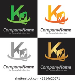 Letter K vector logo template, Colorful Letter K logo, Financial Company Logo, Financial Institute Advisors Logo Design Template Vector Icon