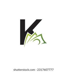 Plantilla para el logotipo del vector de letra K, logotipo de la letra colorida K, logotipo de la empresa financiera, icono de la plantilla de diseño de los asesores del instituto financiero