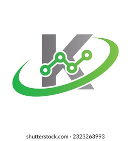 Buchstabe K, Vorlage für das Vektorlogo, Logo für farbige Buchstaben K, Logo für Finanzunternehmen, Empfehlungen für Finanzinstitute Logo-Design-Vorlage Vektorsymbol
