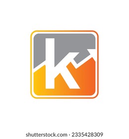 Letter K vector logo template, Colorful Letter K logo, Financial Company Logo, Financial Institute Advisors Logo Design Template Vector Icon