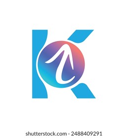 Letter K vector logo template, Colorful Letter K logo, Financial Company Logo, Financial Institute Advisors Logo Design Template Vector Icon