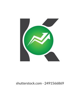 Letter K vector logo template, Colorful Letter K logo, Financial Company Logo, Financial Institute Advisors Logo Design Template Vector Icon