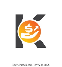 Letter K vector logo template, Colorful Letter K logo, Financial Company Logo, Financial Institute Advisors Logo Design Template Vector Icon