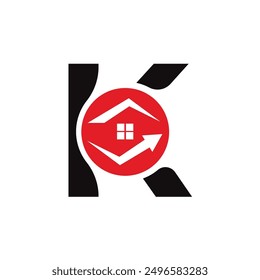 Letter K vector logo template, Colorful Letter K logo, Real Estate, Building and Construction Logo Design Template Vector Icon