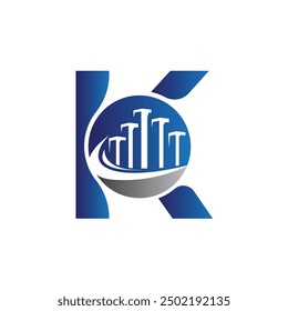 Letter K vector logo template, Colorful Letter K logo, Real Estate, Building and Construction Logo Design Template Vector Icon