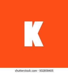 Letter K vector, logo. Useful as branding symbol, corporate identity, alphabet element, app icon, clip art and illustration.