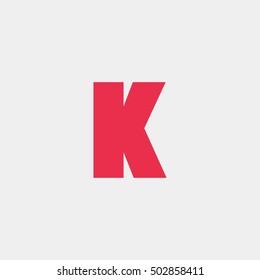 Letter K vector, logo. Useful as branding symbol, corporate identity, alphabet element, app icon, clip art and illustration.