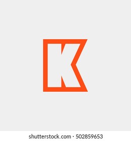 Letter K vector, logo. Useful as branding symbol, corporate identity, alphabet element, app icon, clip art and illustration.
