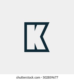 Letter K vector, logo. Useful as branding symbol, corporate identity, alphabet element, app icon, clip art and illustration.