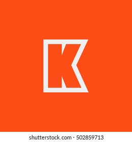 Letter K vector, logo. Useful as branding symbol, corporate identity, alphabet element, app icon, clip art and illustration.