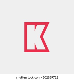 Letter K vector, logo. Useful as branding symbol, corporate identity, alphabet element, app icon, clip art and illustration.