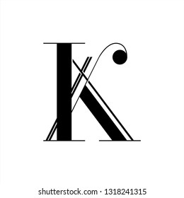 Letter K Vector Luxury Design Style Stock Vector (Royalty Free ...