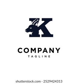 Letter K Wallaby logo icon vector