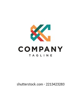 Letter K Webbing vector logo template