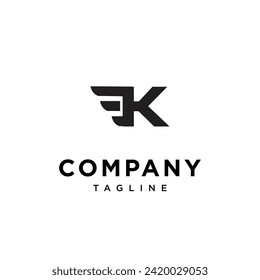 Letter K wings Logo Symbol Vektorvorlage.eps