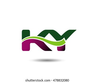 Letter K and Y monogram logo
