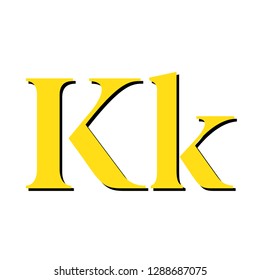 letter K yellow