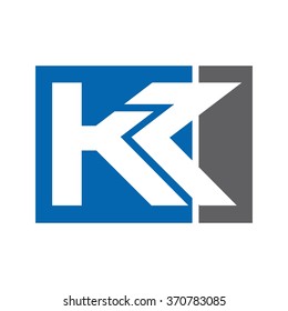 letter k and z logo vector.