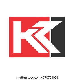 letter k and z logo vector.