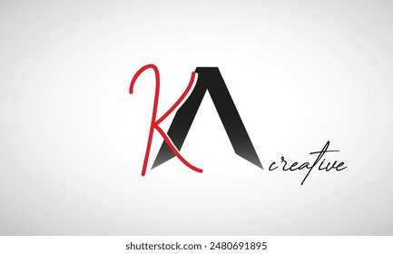 Letter KA Creative Clean Logo Design