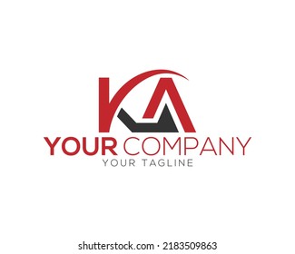 Letter KA Creative Logo Icon Design Vector Symbol illustration.