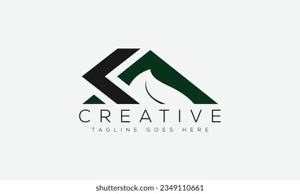 Letter KA logo design template vector illustration.