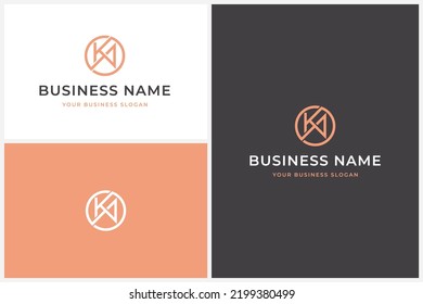 Letter KA Logo Design Vector