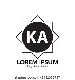 letter KA logo. KA. KA logo design vector illustration for creative company, business, industry
