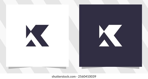 letter ka logo design vector