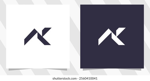 letter ka logo design vector