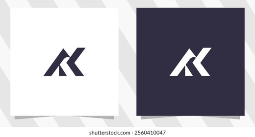 letter ka logo design vector