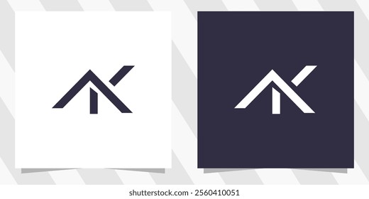 letter ka logo design vector