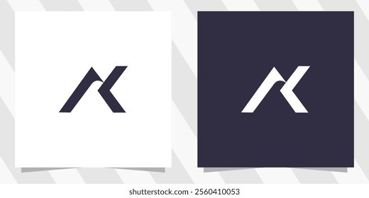 letter ka logo design vector