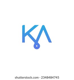 Letter KA Logo, KA Monogram, Initial KA Logo, KA Logo, Icon, Vector