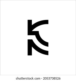 Letter KA logo vector in black color