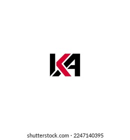 Letter KA logo vector design template