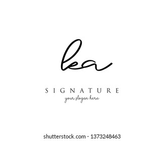 Letter KA Signature Logo Template - Vector