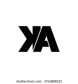 Letra KA simple vector de diseño de logotipo